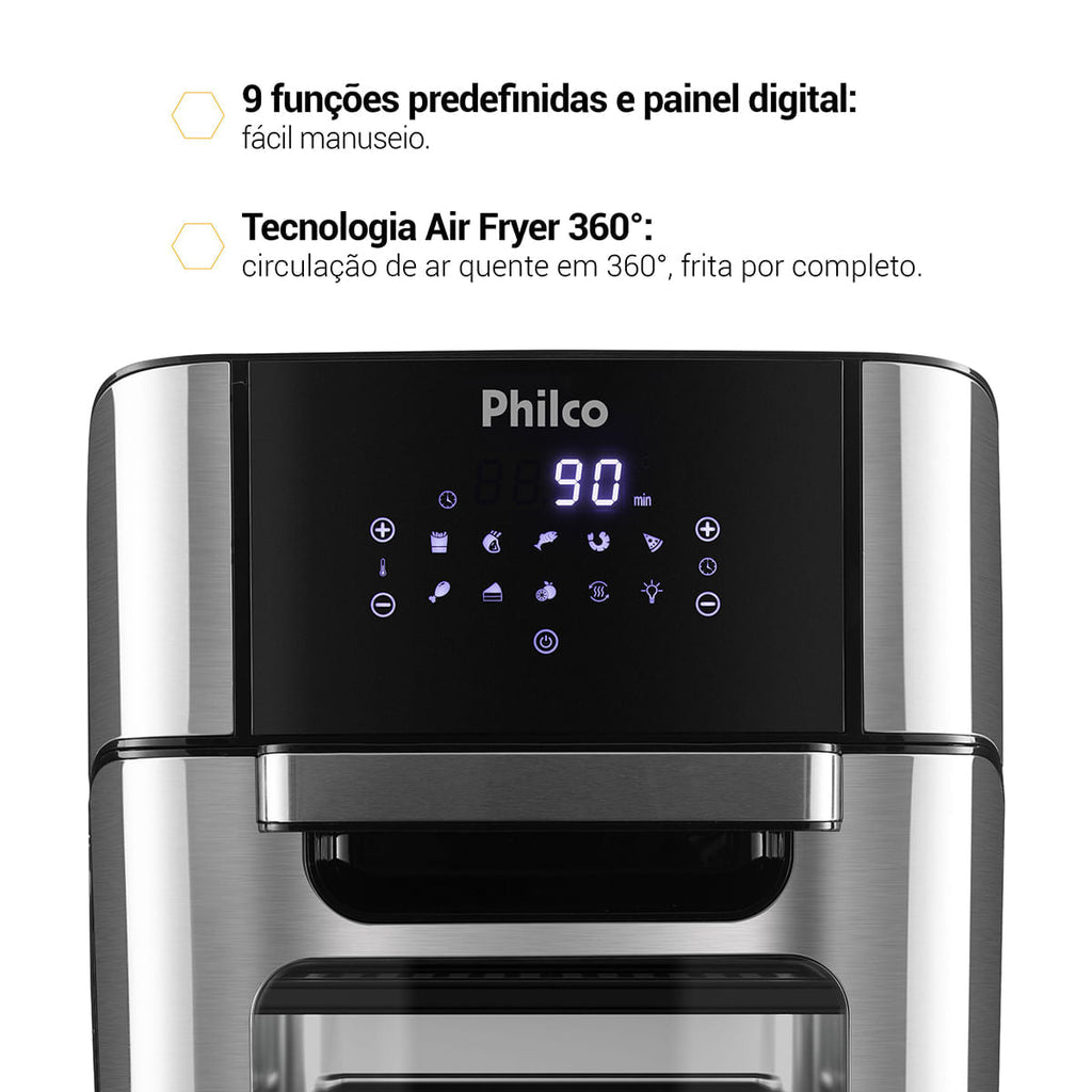 Air Fryer Oven 4 em 1 - 12 Litros