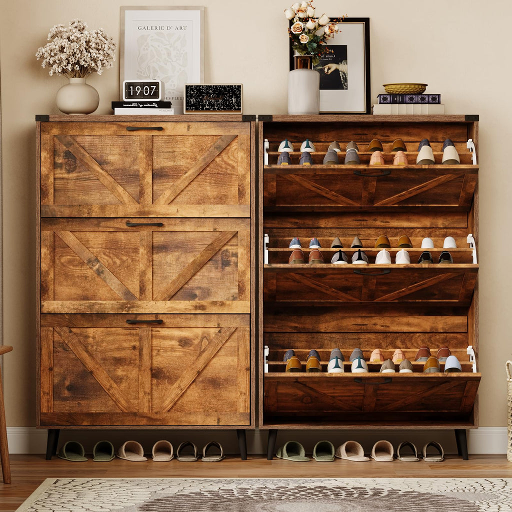 Armário de armazenamento de sapatos com 3 gavetas FILP para entrada + 1 Ano de Garantia